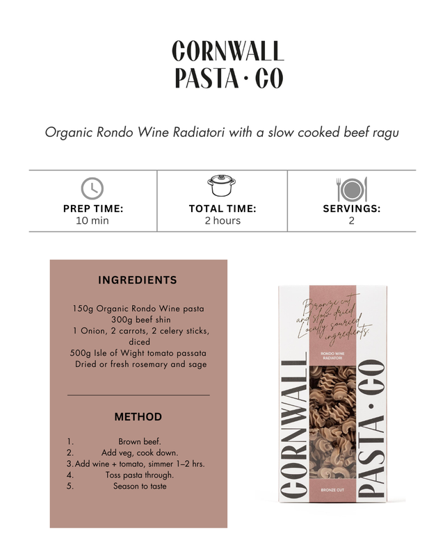 Organic Rondo Wine Radiatori