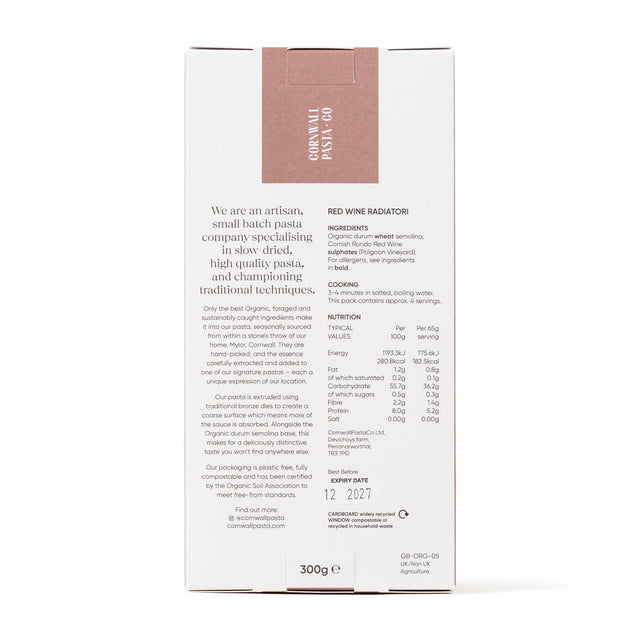Organic Rondo Wine Radiatori